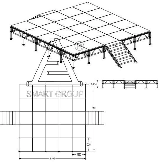 product-700-700 Aluminum Assembly Stage