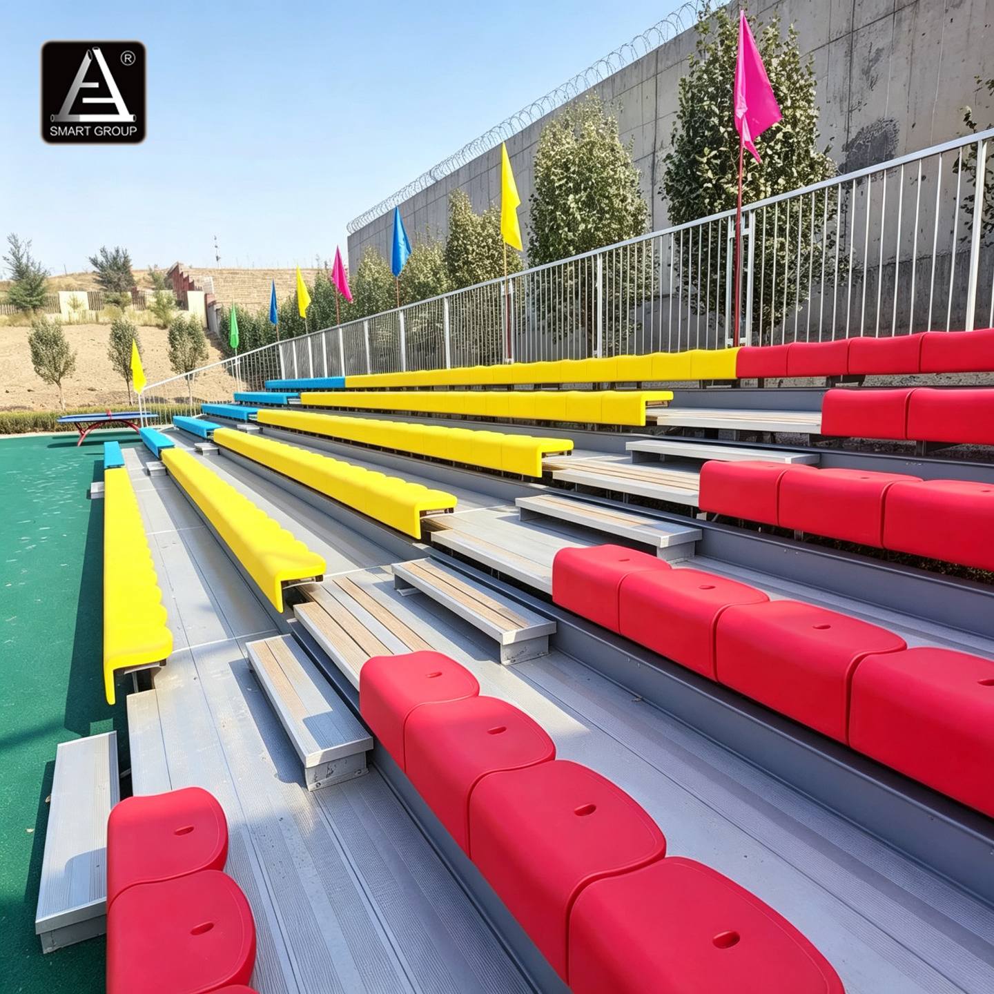 Aluminum Alloy Grandstand Project at Xinjiang Arts University Aluminum Alloy Grandstand Project at Xinjiang Arts University