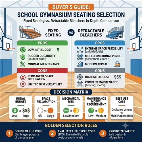 School Gym Seating: Fixed Bleachers Or Retractable Seating – Which Is The Better Choice For Procu...