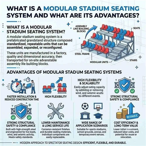 What Is A Modular Stadium Seating System And What Are Its Advantages?