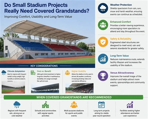 Do Small Stadium Projects Really Need Covered Grandstands? An Industry Analysis