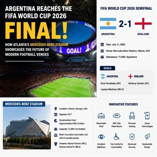 Argentina Reaches The FIFA World Cup 2026 Final: How Atlanta's Mercedes-Benz Stadium Showcases Th...