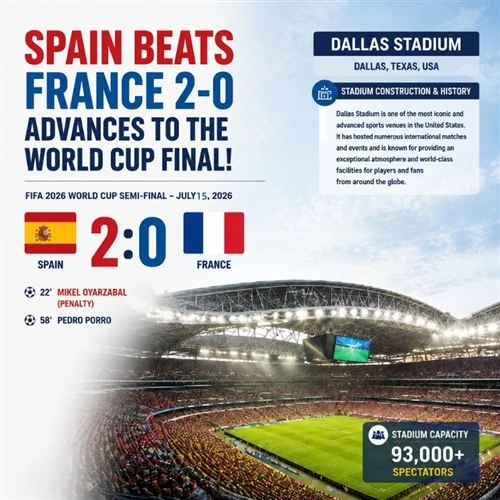 Spain Reaches FIFA 2026 World Cup Final At Dallas Stadium: A Spotlight On Modern Football Stadium...