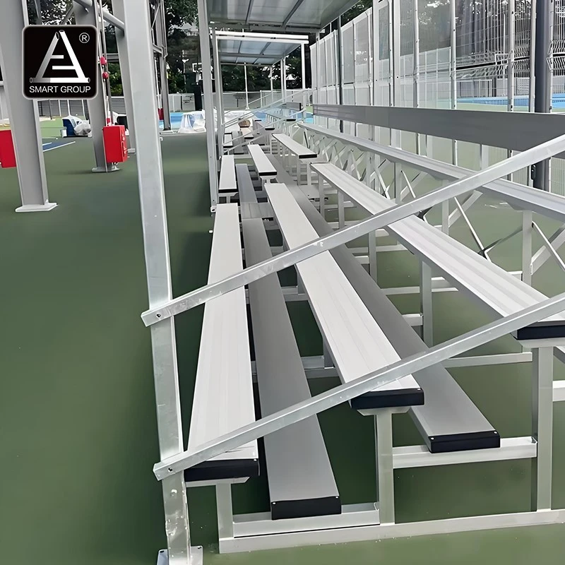 Aluminum Bleacher with Steel Structure Canopy Aluminum Bleacher with Steel Structure Canopy