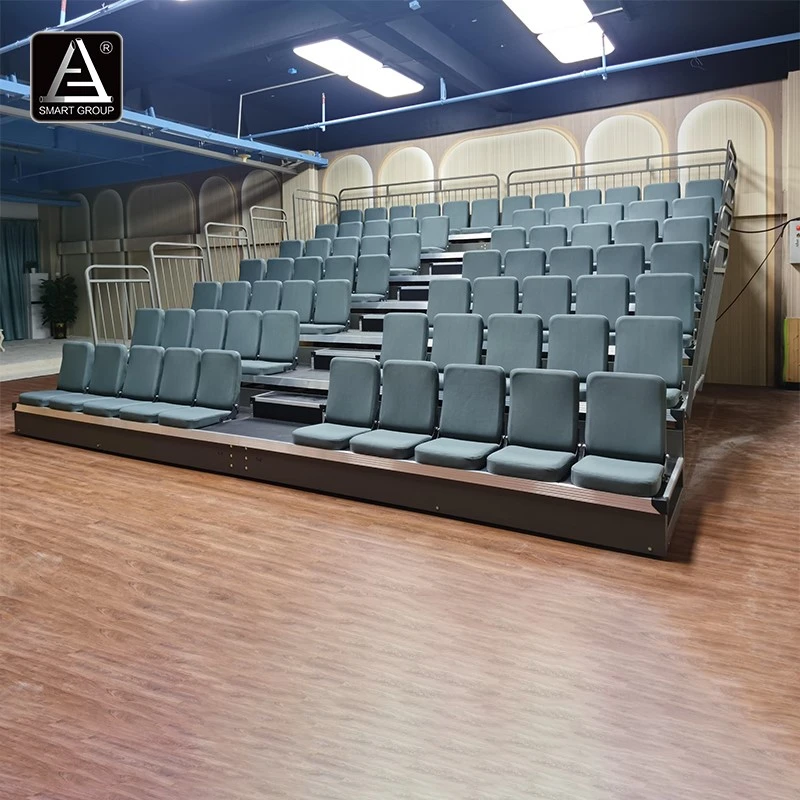 Electric Retractable Bleacher Seating for Indoor Theater Performances Electric Retractable Bleacher Seating for Indoor Theater Performances