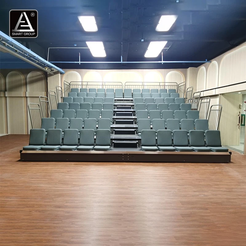 Electric Retractable Bleacher Seating for Indoor Theater Performances Electric Retractable Bleacher Seating for Indoor Theater Performances