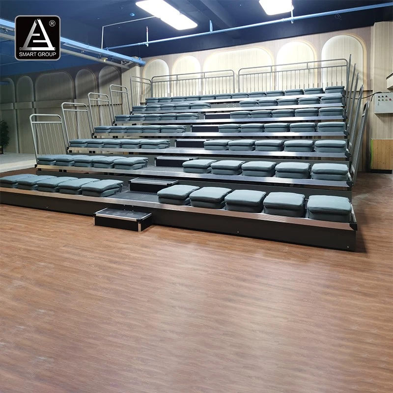 Electric Retractable Bleacher Seating for Indoor Theater Performances Electric Retractable Bleacher Seating for Indoor Theater Performances