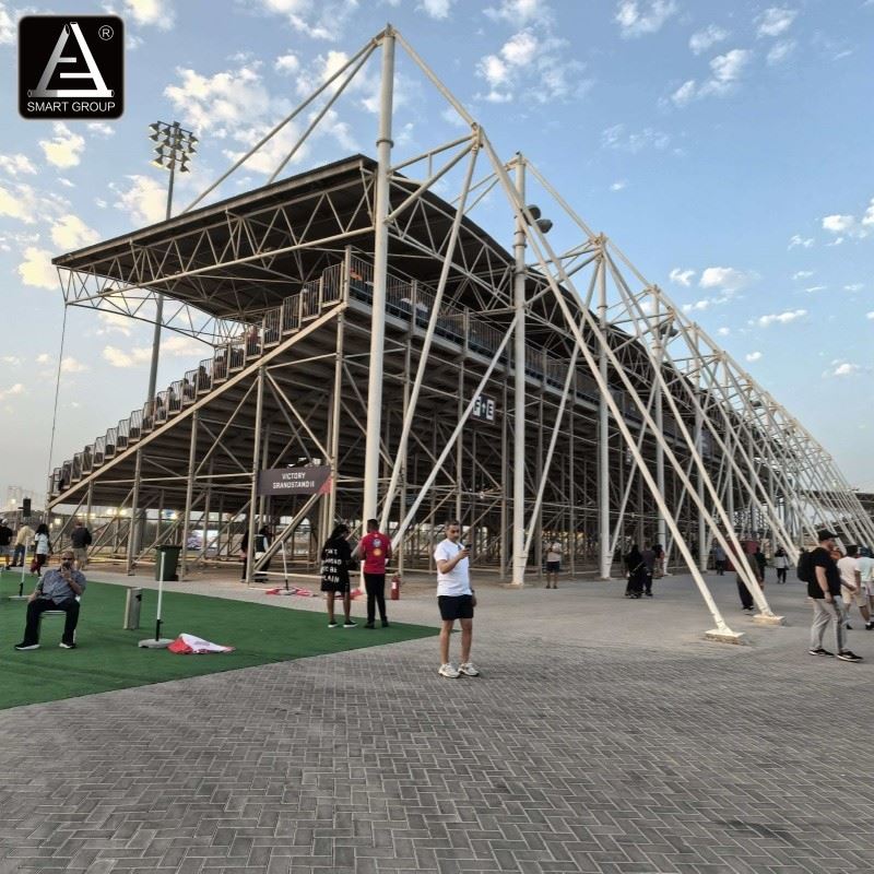 Steel Grandstand With Membrane Roof System suppliers