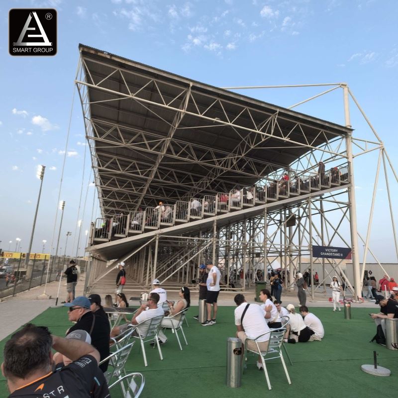 Steel Grandstand With Membrane Roof System
