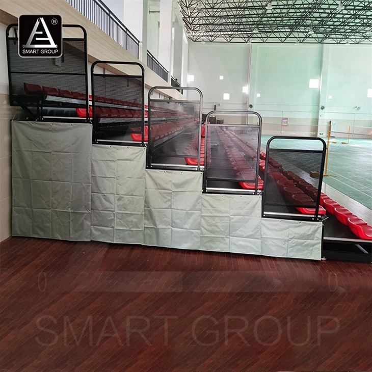 Retractable Seating System Telescopic Bleacher Seating